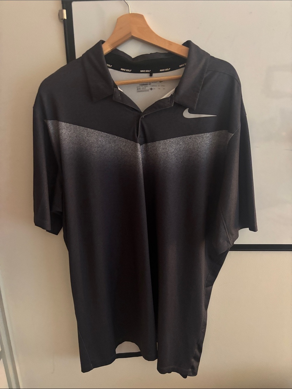 Nike Black & Gray Gradient Dri-FIT Polo